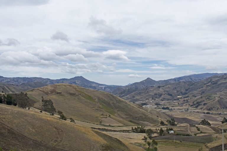 Andean farmland and hills around Tigua, near Quilotoa